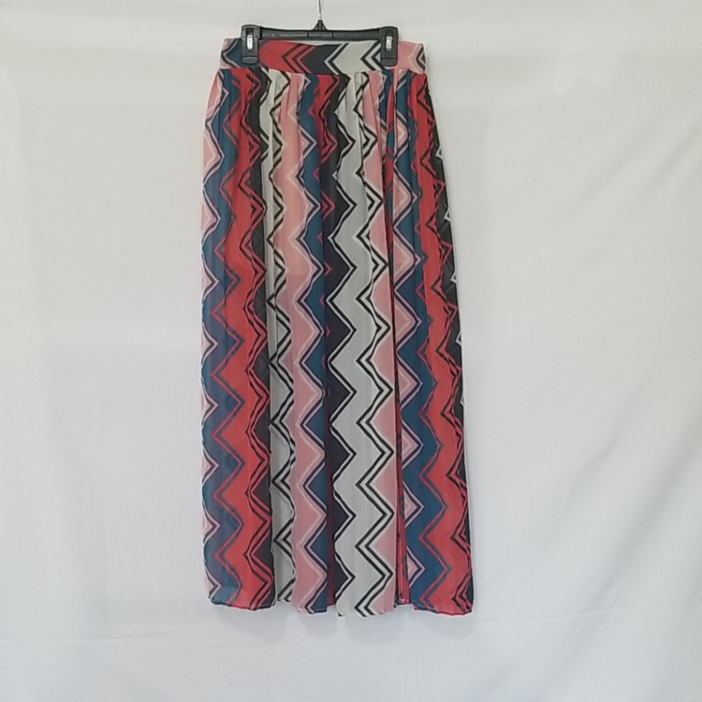 Living Doll Maxi Long Flow Side Split Skirt Small